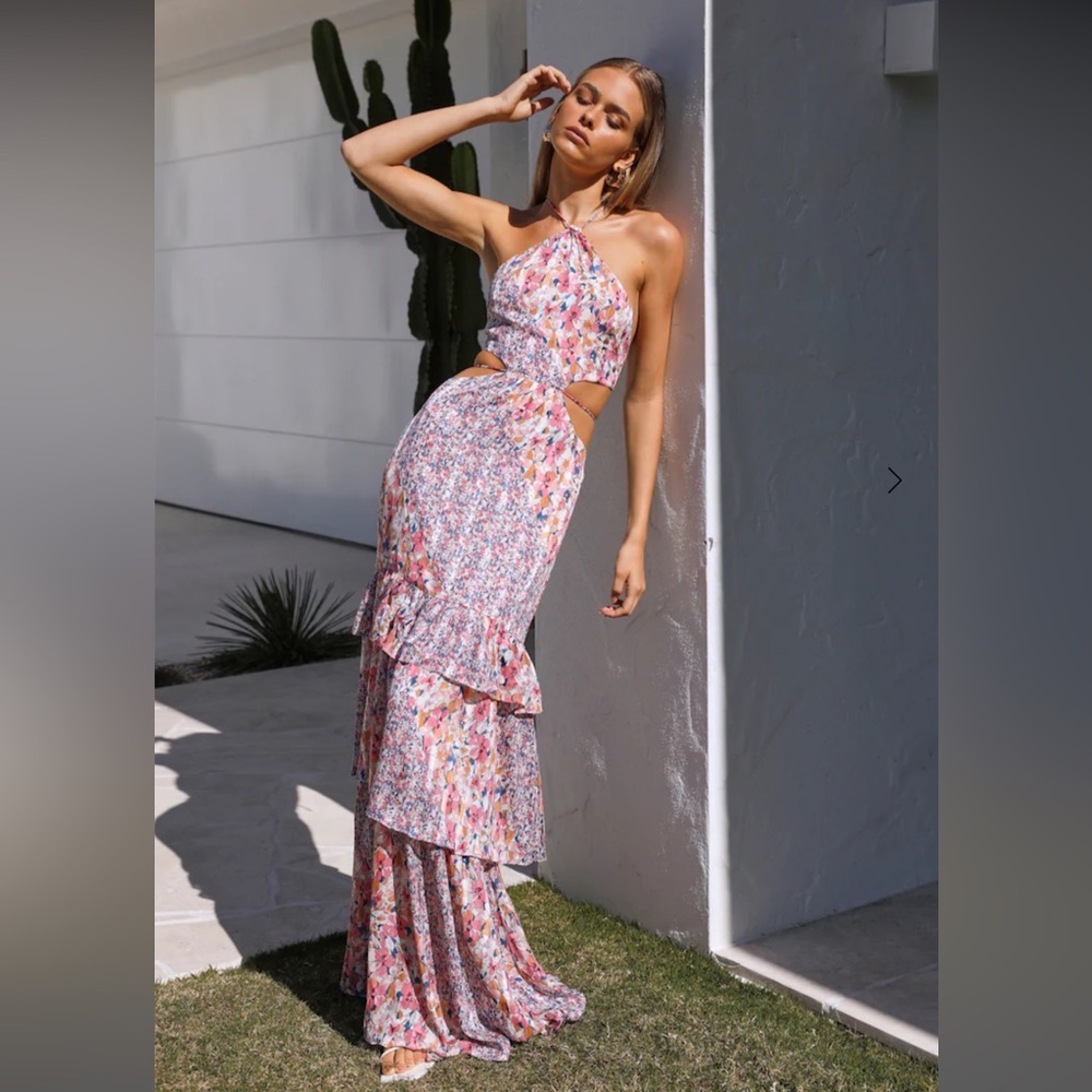 Hello Molly Floral Halter Maxi Dress